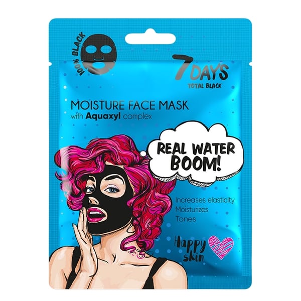 7DAYS Total Black Real Water Boom Sheet Mask