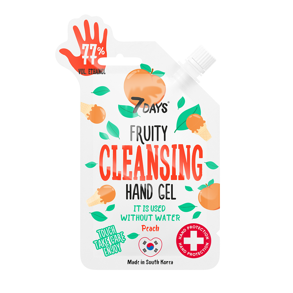 7DAYS Beauty Fruity Hand Cleansing Gel Peach 25 ml