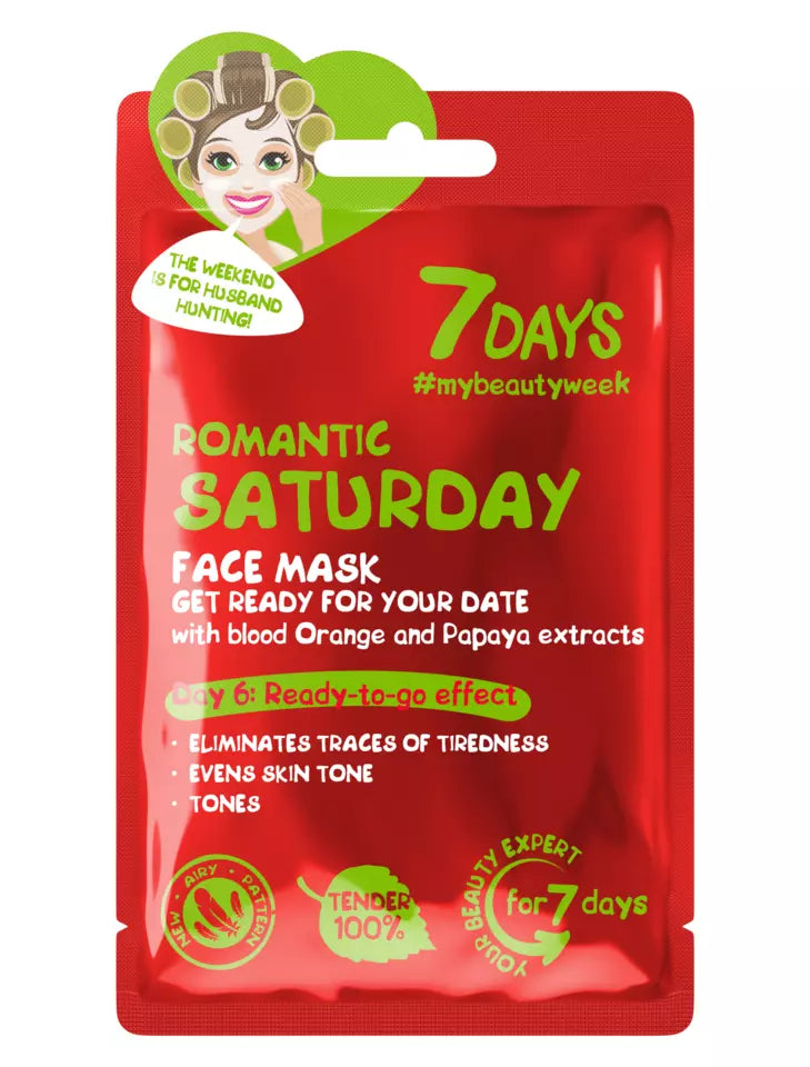 7DAYS skönhet Romantisk Saturday Face Sheet Mask