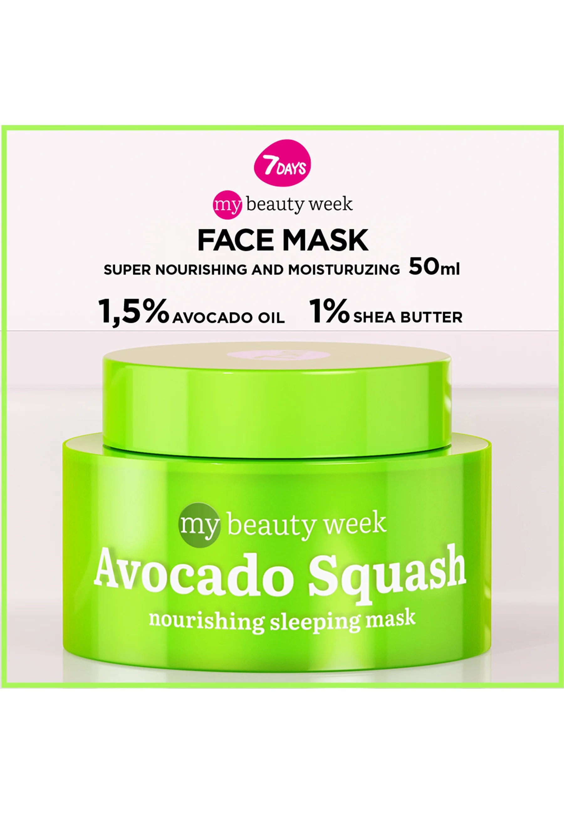 7days MY BEAUTY WEEK AVOCADO SQUASH NOURISHING SLEEPING