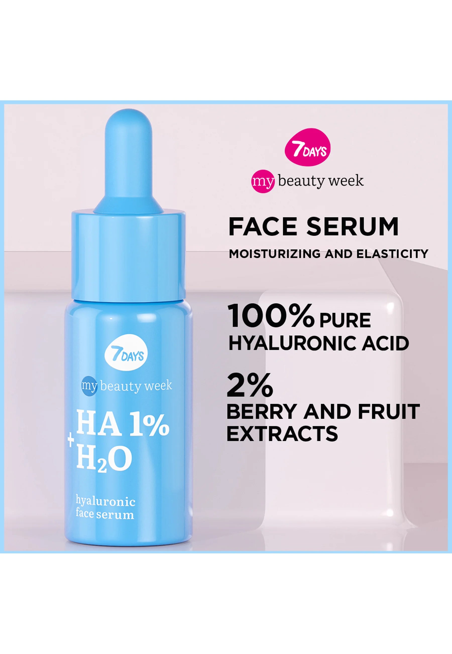 7days MY BEAUTY WEEK HA 1%+H2O HYALURONIC FACE SERUM - Serum