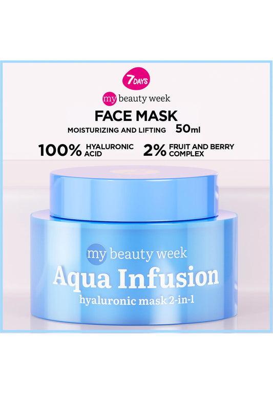 7days MY BEAUTY WEEK AQUA INFUSION HYALURONIC MASK 2-IN-1 - Ansiktsmask