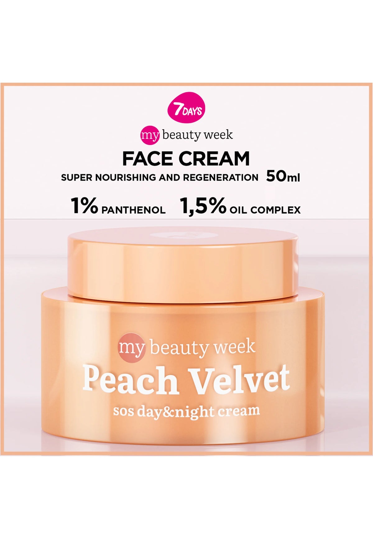 7days MY BEAUTY WEEK PEACH VELVET SOS DAY&NIGHT CREAM - Serum